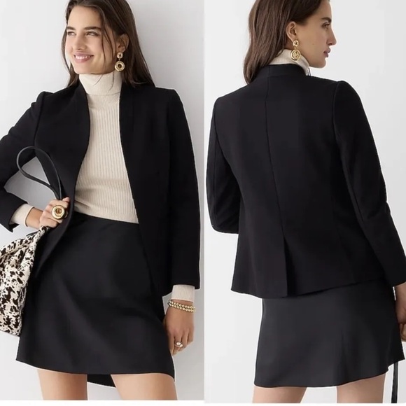 J. Crew 365 Going-out blazer in stretch twill black H2743 size 0 - Picture 1 of 11
